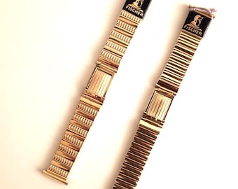 Vintage Fischer Rolled Gold Watch Bracelet Band Strap 20mm