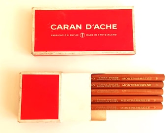Estuche Caran d'Ache de Suiza con cinco lápices