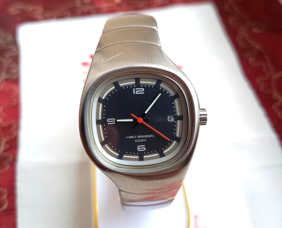New Rare All Steel Nike Triax Armored WR0073 H2O 100M