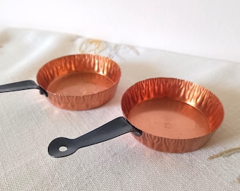 Miniature Copper Cookware - Two Pans