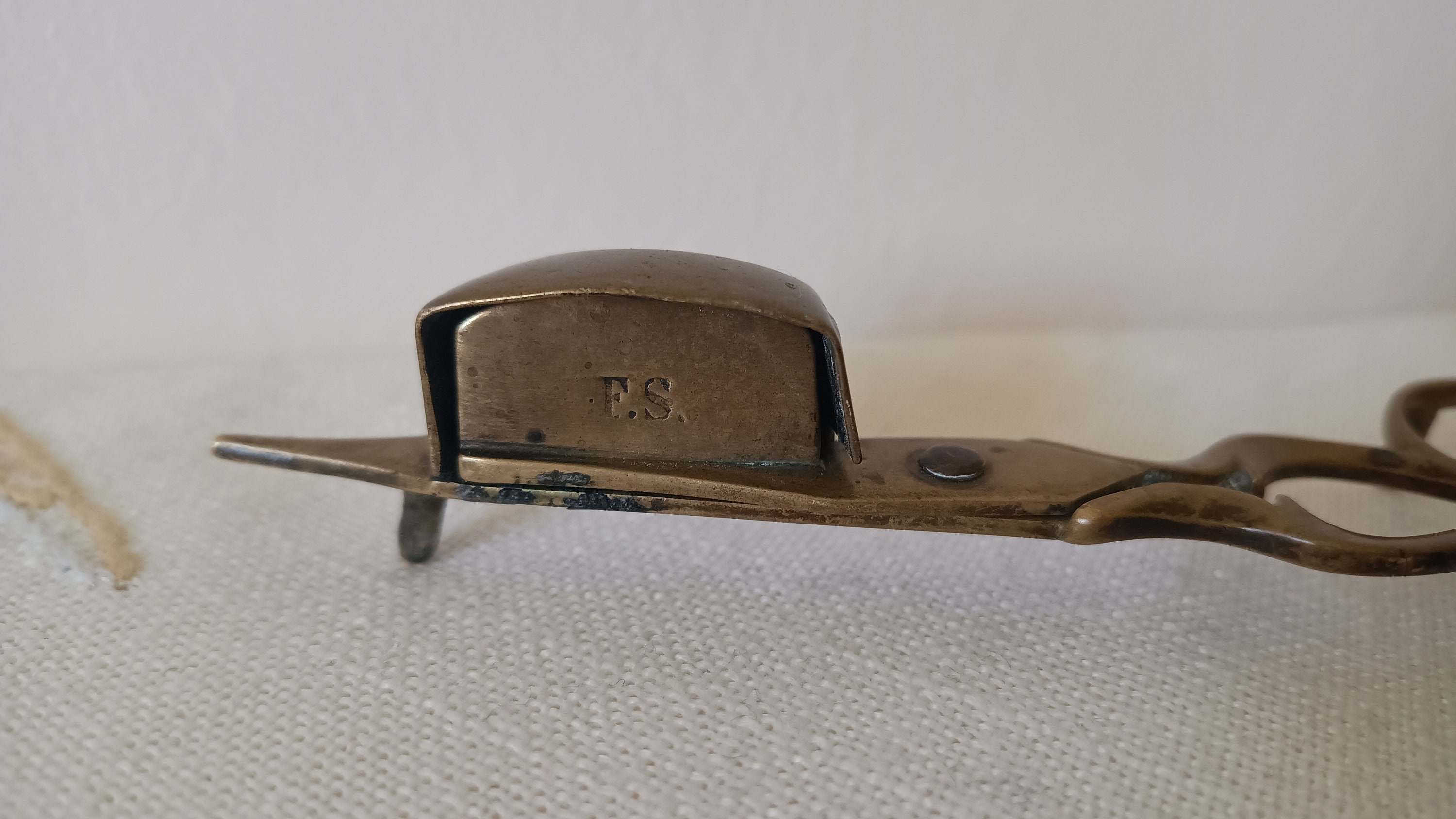 Antique Brass Candle Snuffer Scissors Etsy