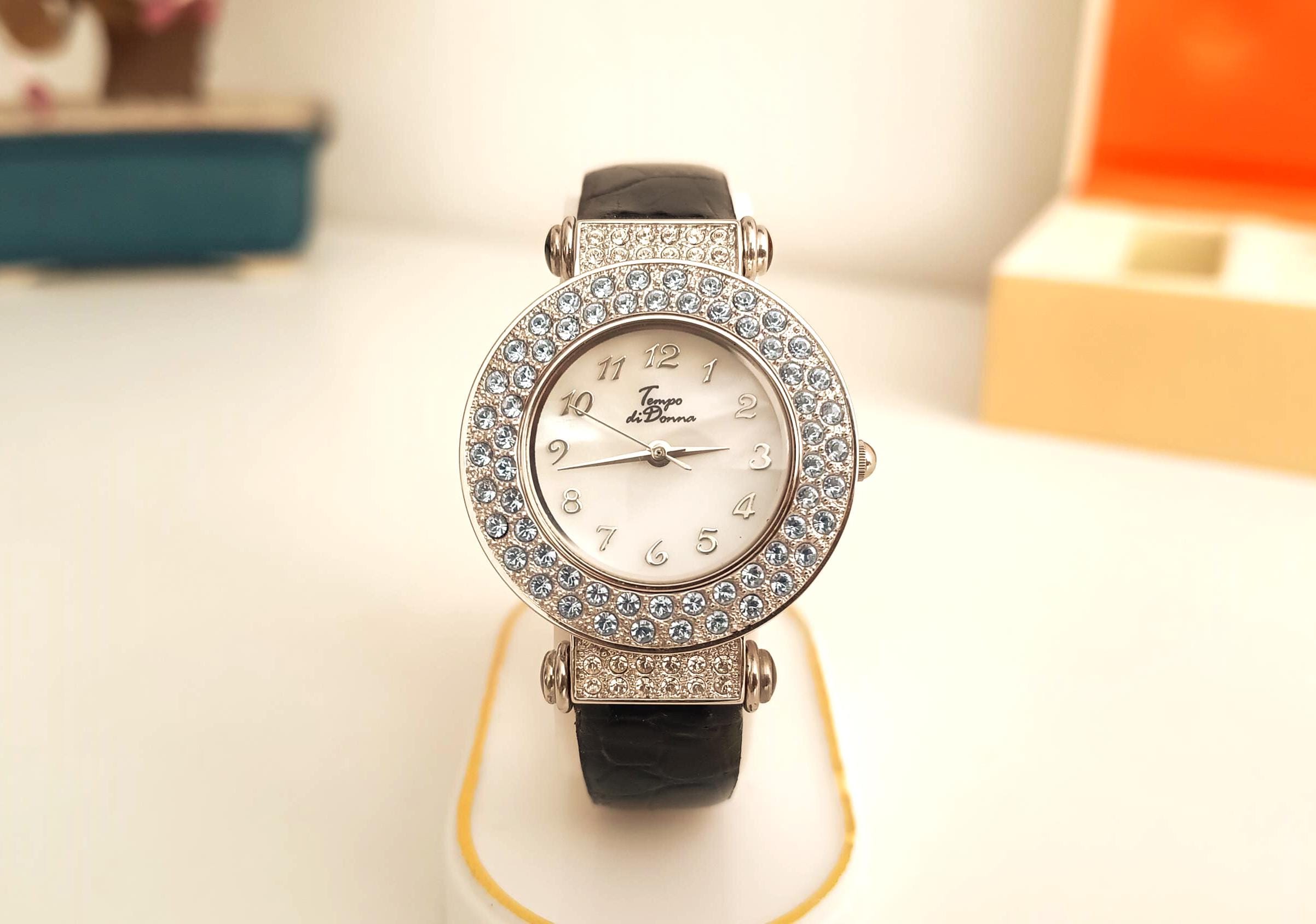 Genuine Crystal Accented Women\'s Strap Watch - Elegant Fashion Timepiece Constellation Fashion Style Gift Swiss Lady Crystal Quartz  main image 4