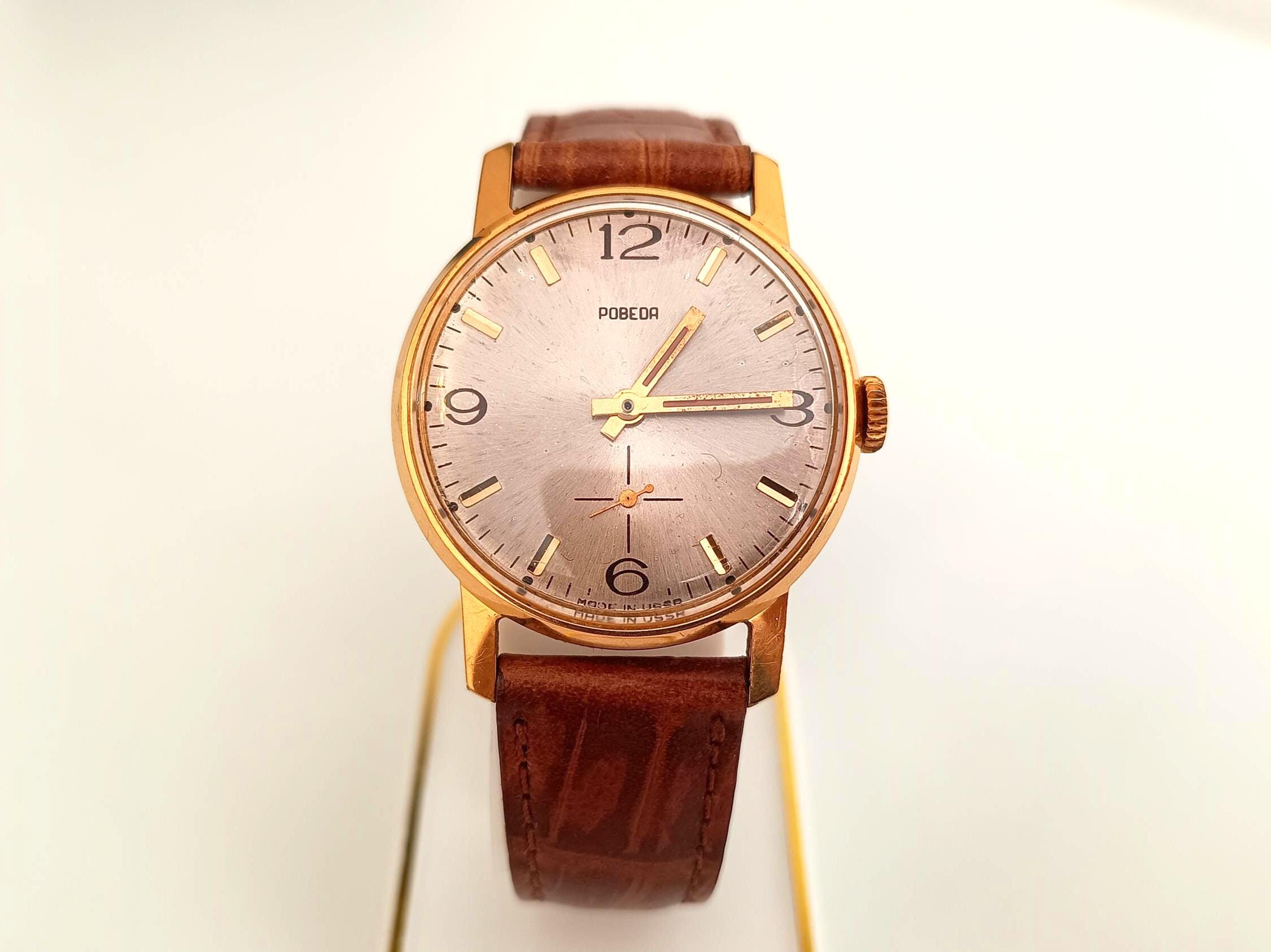動作品】ポベダ POBEDA ビンテージ 腕時計 1980年代 手巻き