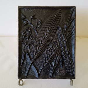 Scandinavian Carving | Signed "Claas 1975"  Cast Iron