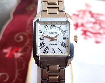 Rare Seiko Premier 7N82-0DC0 Sapphire Crystal 100m Women&#39;s Watch