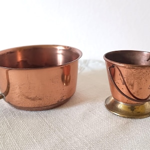 Miniature Copper Cookware - One Mug, One Bucket