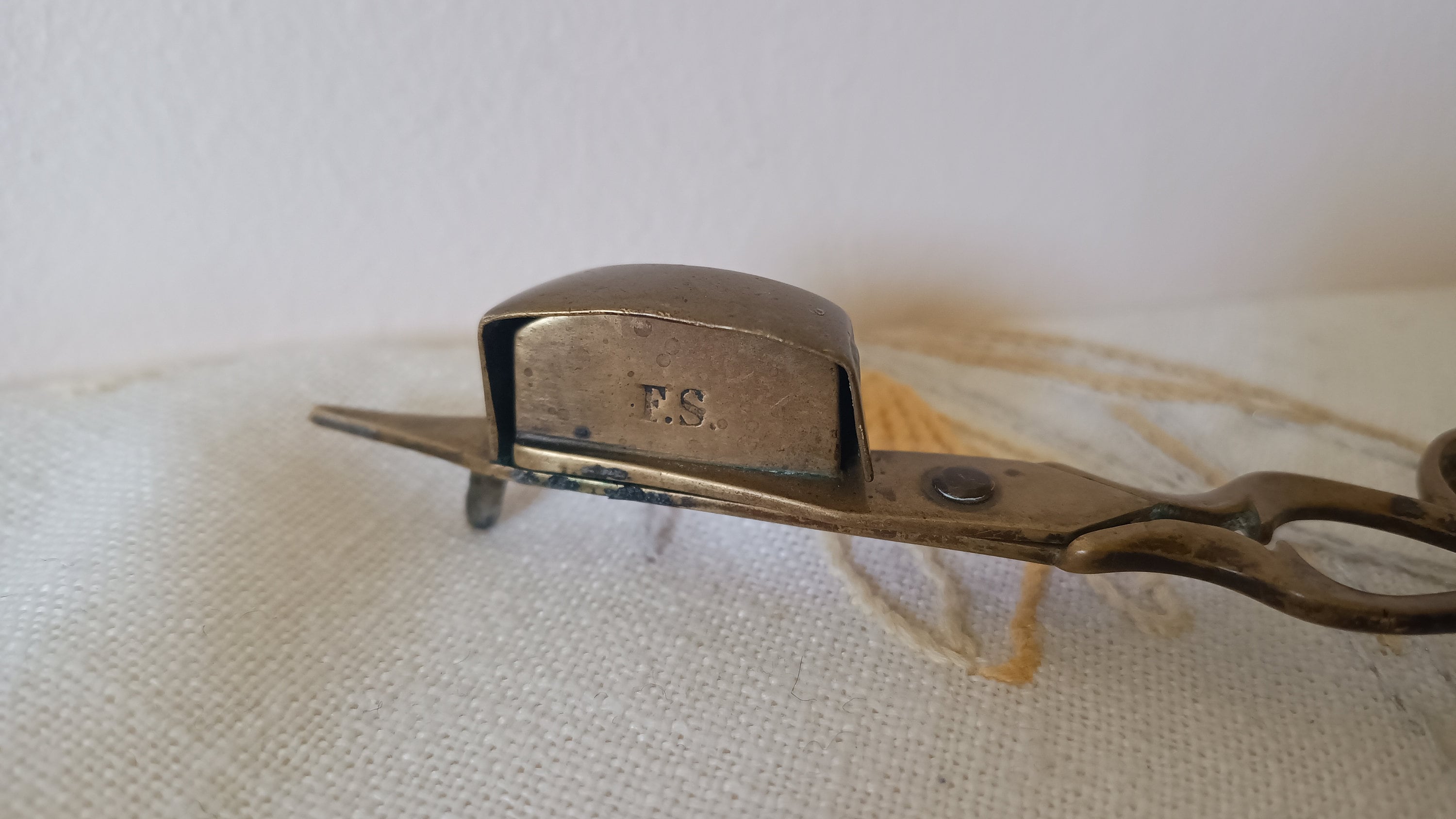 Antique Brass Candle Snuffer Scissors Etsy