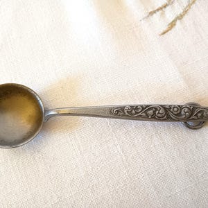 Norwegian Vintage Pewter Serving Spoon, Decor, Cabin, Hytte, EIK TINN NORWAY 92