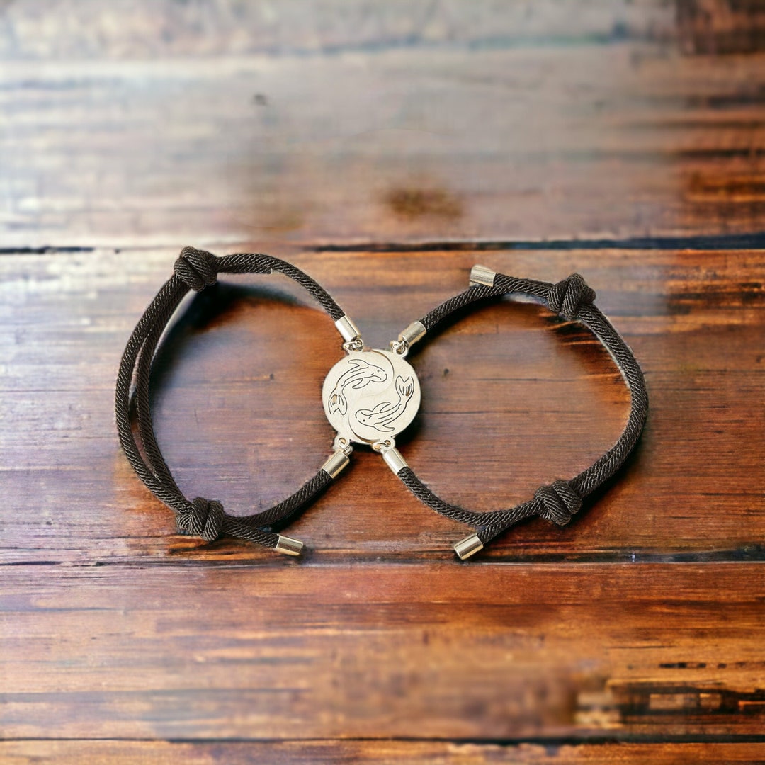 Black String Bracelet for Men and Women Matching Bracelet Etsy UK