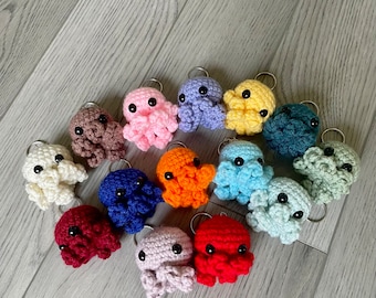 Llavero de pulpo a crochet / Llavero amigurumi a crochet