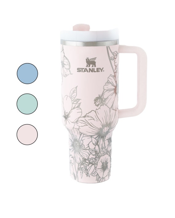 Stanley Bloom Tumbler 40oz/30oz | Laser Engraved Flower Design