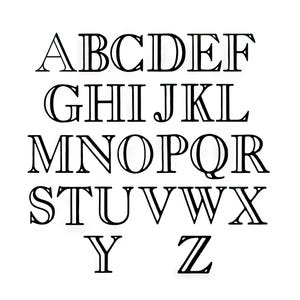 Monogram alphabet available for Yeti Rambler 20oz tumbler.