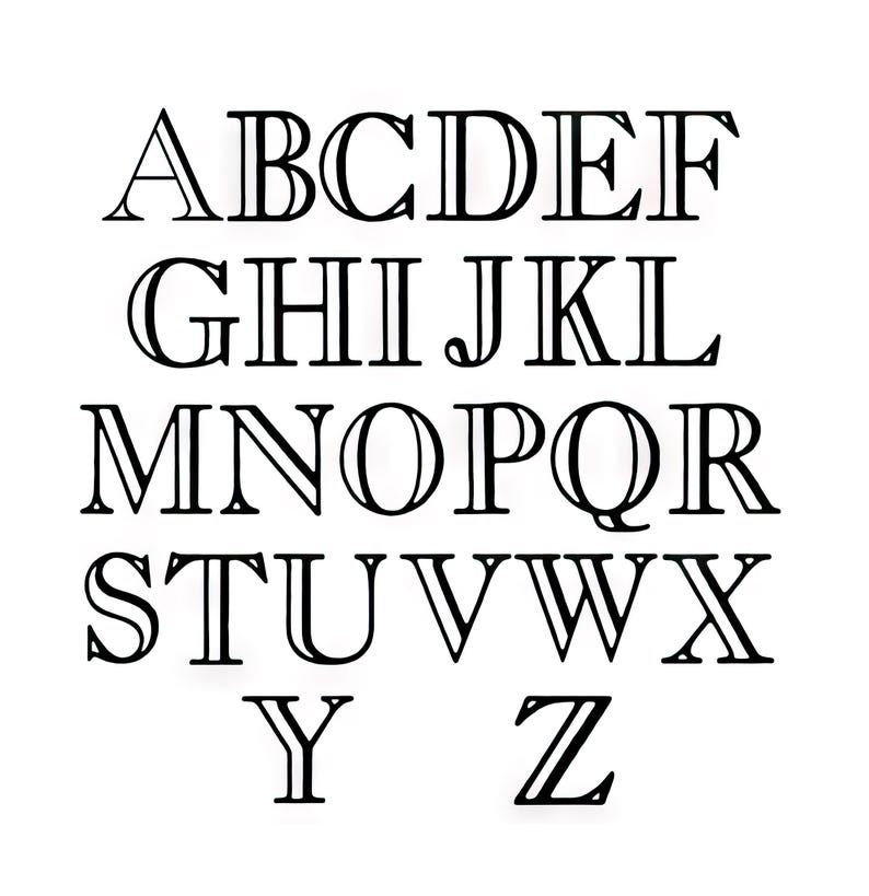 Monogram alphabet available for Yeti Rambler 20oz tumbler.