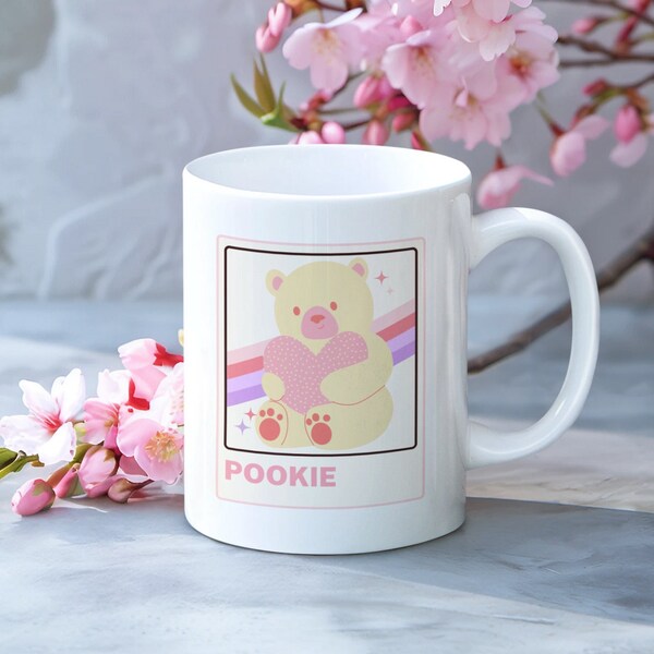 Enchantingly Coquette: Pookie Bear Pink and Purple Mug | A Feminine Delight for Every Sip!