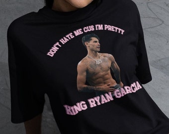 King Ryan Garcia | Boxing Tee | Graphic T Shirt | Fan Art | Pink | Ryan Garcia Shirt | Ryan Garcia Fan