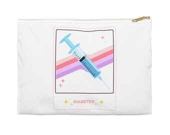 Custodia per accessori portatile per la cura del diabete per i tuoi oggetti essenziali / Civetta per ragazze / Regalo per il diabete / Accessori per il diabete / Citazione divertente