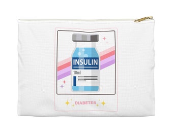 Custodia per accessori portatile per la cura del diabete per i tuoi oggetti essenziali / Civetta per ragazze / Regalo per il diabete / Accessori per il diabete / Citazione divertente