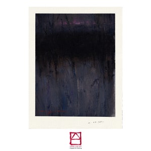 Peinture minimaliste originale pour la décoration intérieure Art de beaux paysages Art de la ferme moderne Art sombre pour cadeau de nouveau propriétaire Déco rustique
