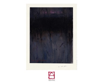 Peinture minimaliste originale pour la décoration intérieure Art de beaux paysages Art de la ferme moderne Art sombre pour cadeau de nouveau propriétaire Déco rustique