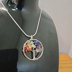 7 Chakra Tree of Life Necklace, Crystals, Align Chakra, Holistic ...