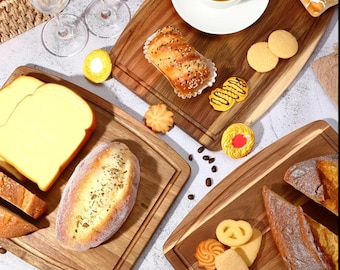 Tabla de embutidos de acacia, tabla de cortar