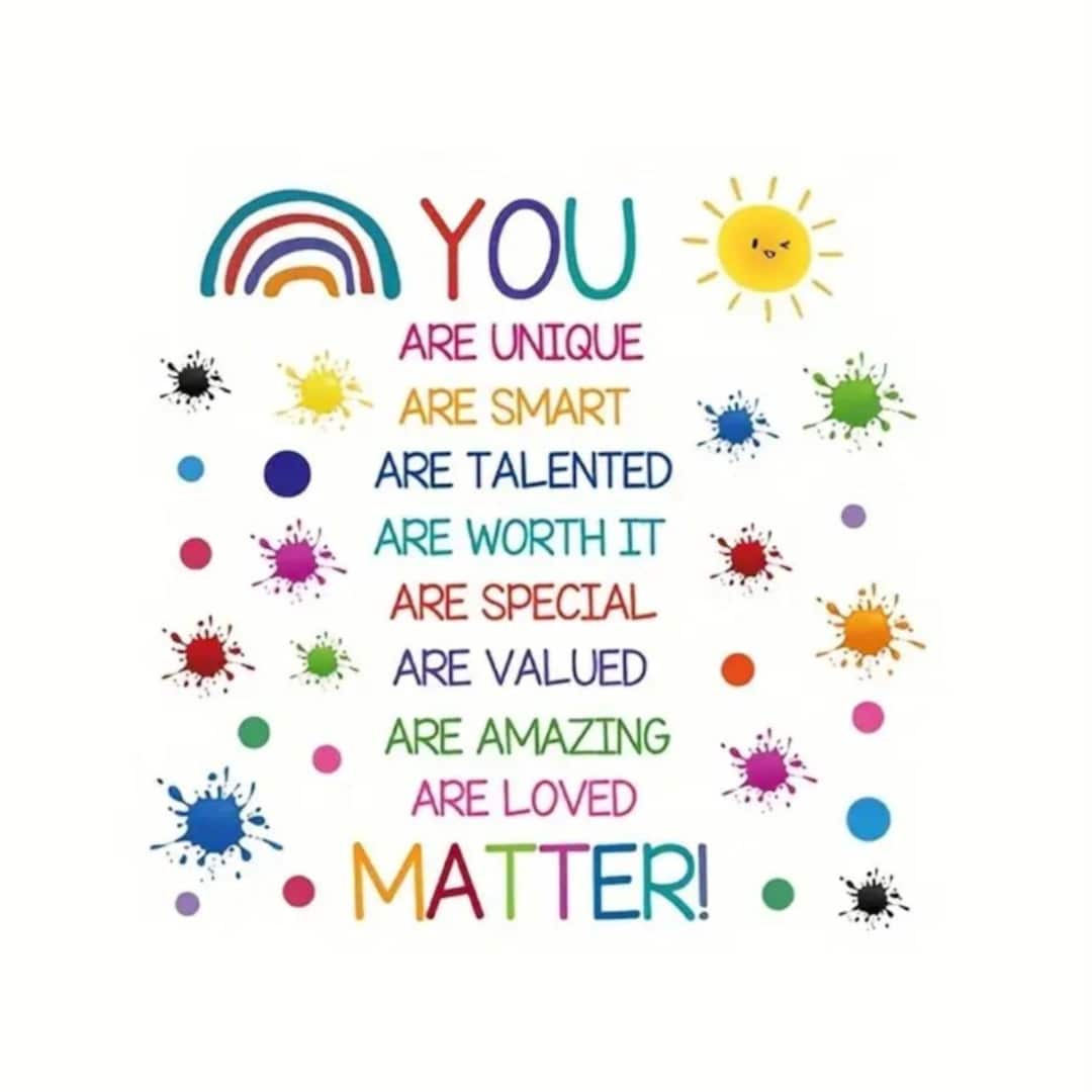 Children's Motivational Quotes, Removable Vinyl Wall Decoration ...