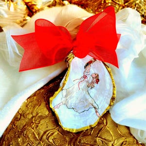 Clara Nutcracker Christmas  Shell Ornament, Stocking Stuffer.