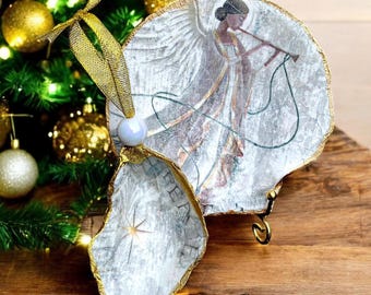 Angel Shell Christmas Ornament Set