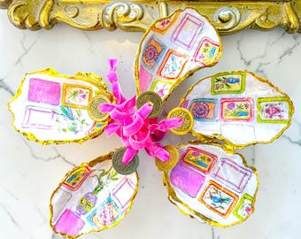 Mahjong Oyster Shell Christmas Ornament