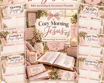 Buongiorno accogliente con Gesù: diario biblico stampabile / Pagine di devozione e preghiera cristiana