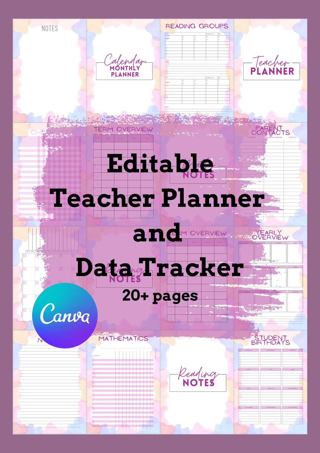 editable-teacher-planner-and-data-tracker-etsy