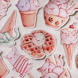 Süßes Eis Katzen Sticker Pack
