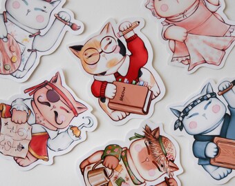 schattig wuivende katten stickerpakket