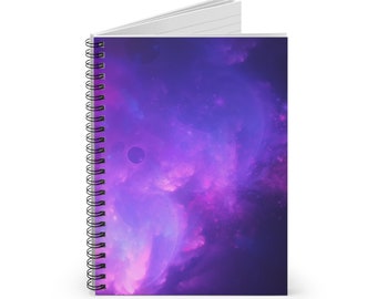 Purple Space Nebula Spiral Notebook - Ruled Line, Gift, Student Notebook, Teacher Notebook, Subject Notebook