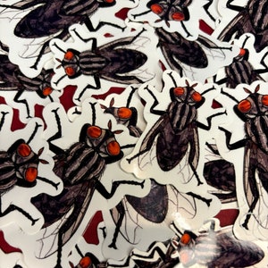 Bug Mini Fly Glossy Die Cut Vinyl Handmade Insect Sticker Stickerpack