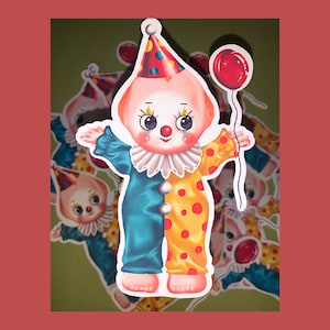Palhaço Kewpie fosco ou brilhante adesivo de vinil cortado adesivo de boneca fofa
