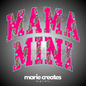 Mama And Mini PNG, Trendy Mama Mini PNG, Mini PNG, Mama Digital, Mommy And Me Digital Design