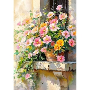 Schmuckkörbchen Aquarellmalerei Romantischer Blumendruck Französische Landwandkunst Provence-Stilkunst