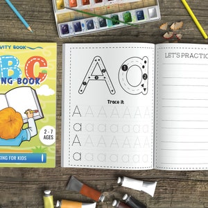 Interactive Learning to Trace ABC Kids Activity Book, Toddler Worksheets, Kid Activities, Alphabet Workbook, Early Literacy Printables