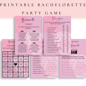 Bachelorette Party Games Printable, Adult Party Games, Bridal Shower Games, Instant Download, Bachelorette Weekend, Hen Party Games