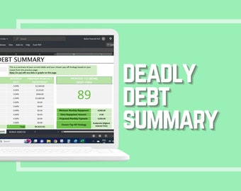 Tableau de bord des dettes mortelles - Maîtriser vos finances