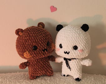 Amigurumi Bears, Bubu and Dudu, Brown Bear, Panda Bear, Bubu & Dudu