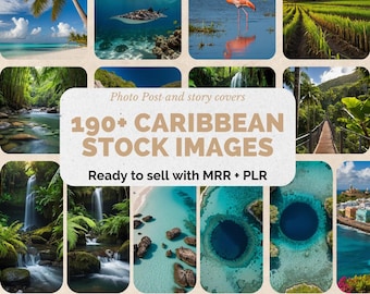 190+ Photo Story covers and photo post Caribbean, MRR PLR Stock, , Caribbean Photo, Digital Marketing, Master Resell Rights, Stock Photo