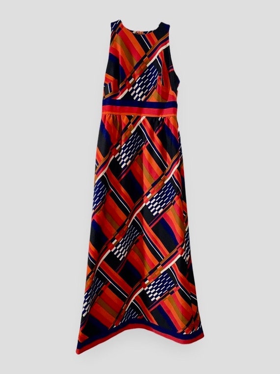 1970's Geometric Mod Maxi Ruth Norman for Gay Gib… - image 1