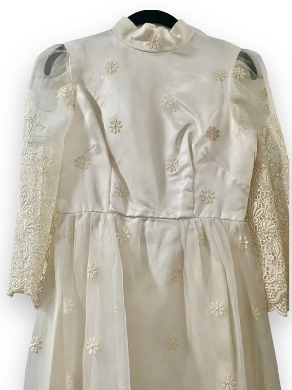 60's White Hooded Maxi Dress