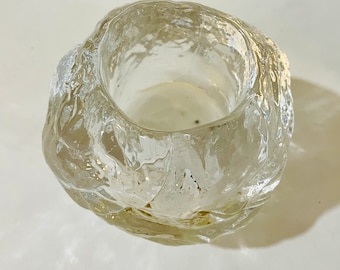 Kosta Boda Lead Crystal Snowball Votive