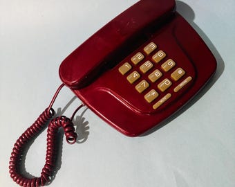 Vintage Western Electric Yellow Donut Phone, Vintage Bright Yellow