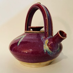 Midcentury Handmade Pottery Teapot