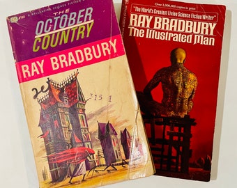 Oktober Country und Illustrierter Mann von Ray Bradbury Taschenbücher