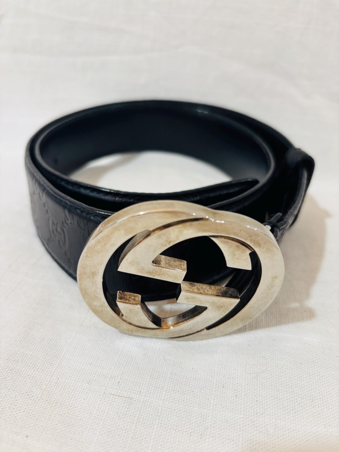 Gucci Silver Interlocking G Belt - Etsy